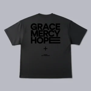 Grace Mercy Hope Classic Tee - Black on Black