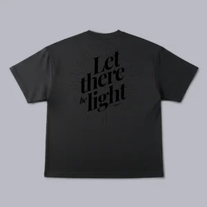 Let There Be Light Box Tee - Black on Black