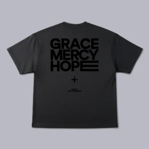 Grace Mercy Hope Classic Tee - Black on Black