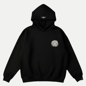 HERD Amazing Grace hoodie black front view Christian oversized hoodie