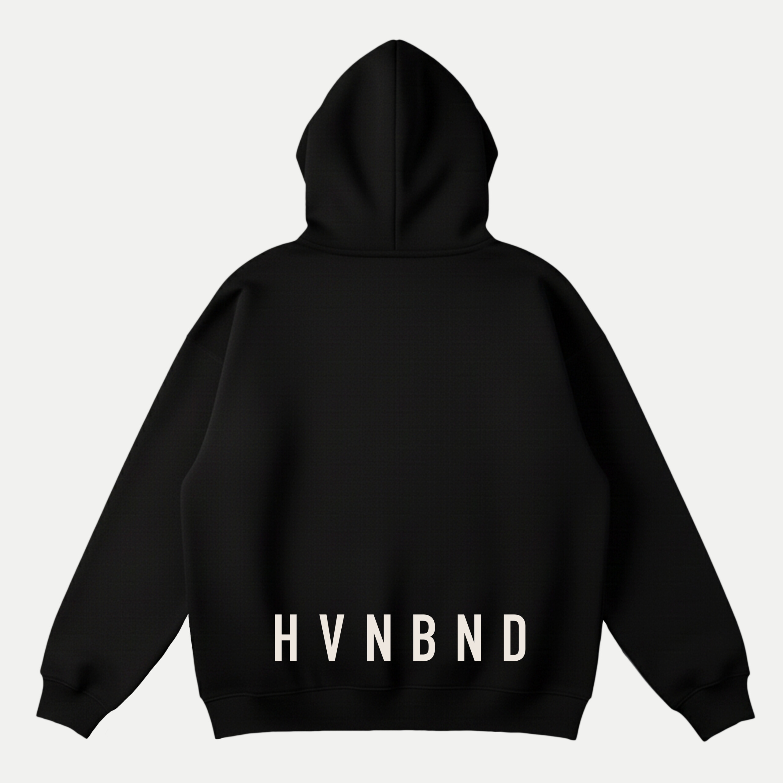 HVNBND Boarding Pass Hoodie Black Back
